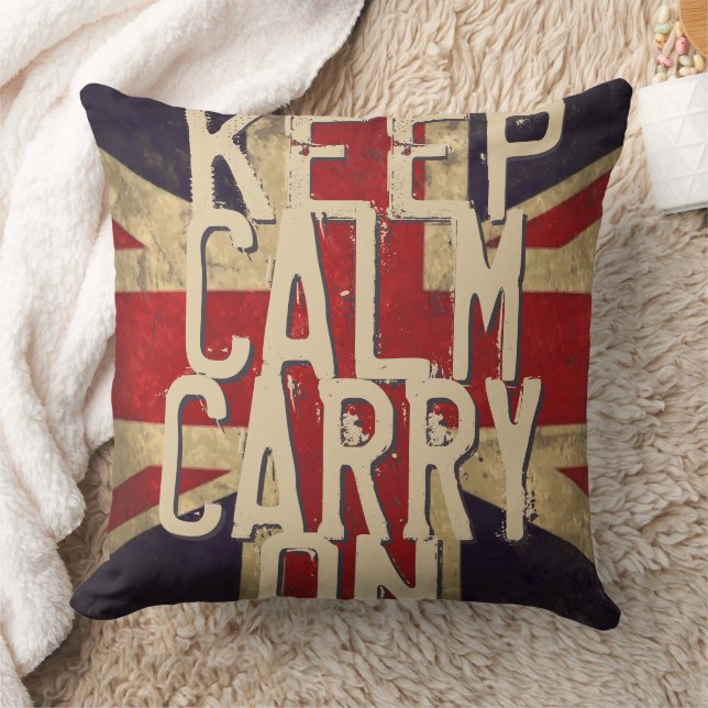 Almofada Red KEEP CALM E CONTINUAR NO Travesseiro DO REINO  (Cobertor)