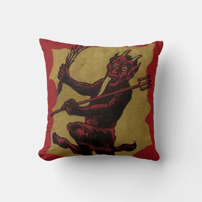Almofada Red Krampus Pitchfork Switch Tongue (Frente)