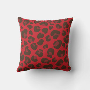 Almofada Red Leopard Spot Impressões Red Leopardo