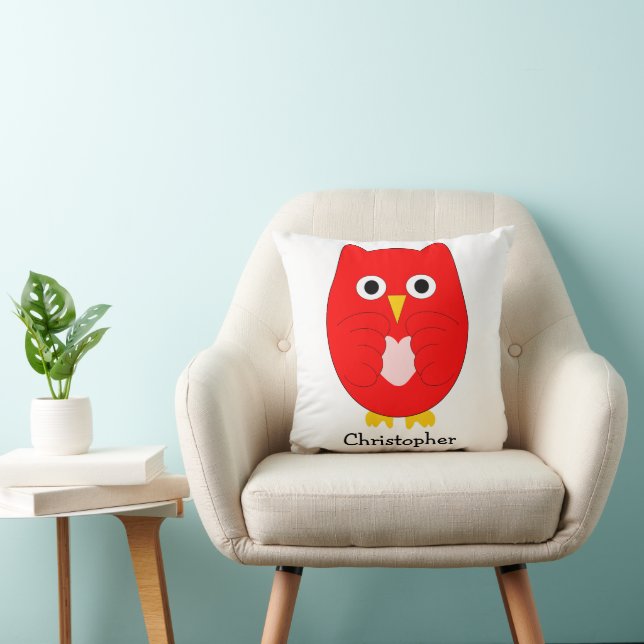 Almofada Red Owl Design Personalised (Cadeira)