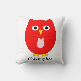 Almofada Red Owl Design Personalised