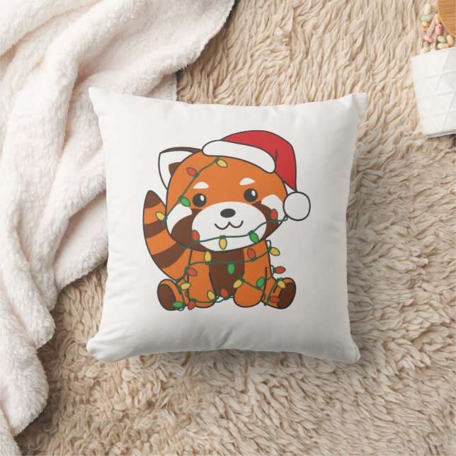 Almofada Red Panda Christmas Animais de inverno Red Pandas (Cobertor)