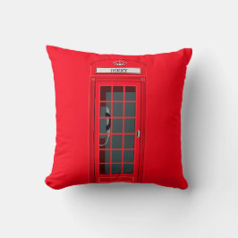 Almofada Red Phone Booth de Londres Personalizada