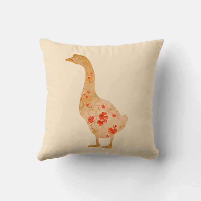 Almofada Red Poppy Goose (Verso)