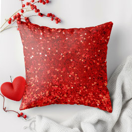Almofada Red sparkling glitter pattern