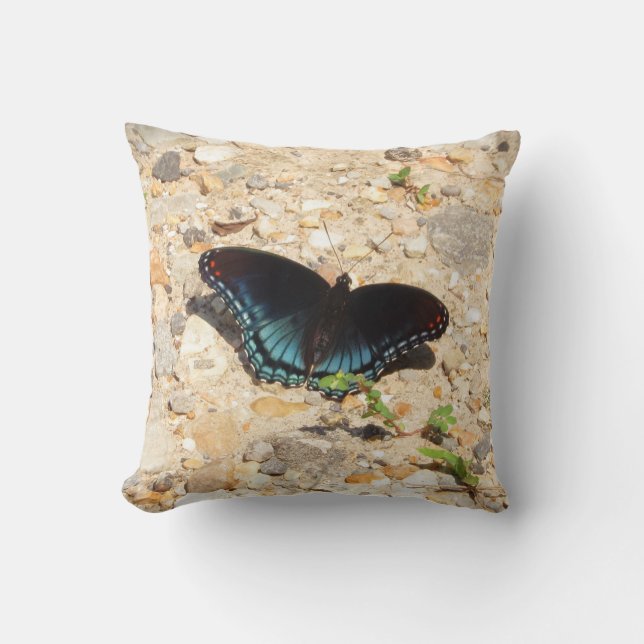 Almofada Red-Spotted Purple Butterfly Throw Pillow (Frente)