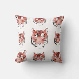 Almofada Red Tiger Watercolor Zodiac Animal