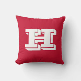 Almofada Red & White School Pride Color Style Monogram