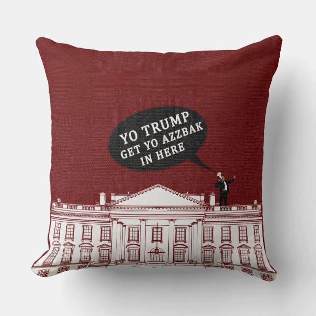 Almofada Red White Yo Trump Volta A Casa Branca (Frente)