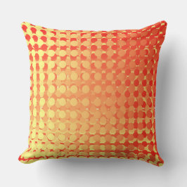 Almofada Red Yellow Multi Layer Polka Dot Fade Throw Pillow