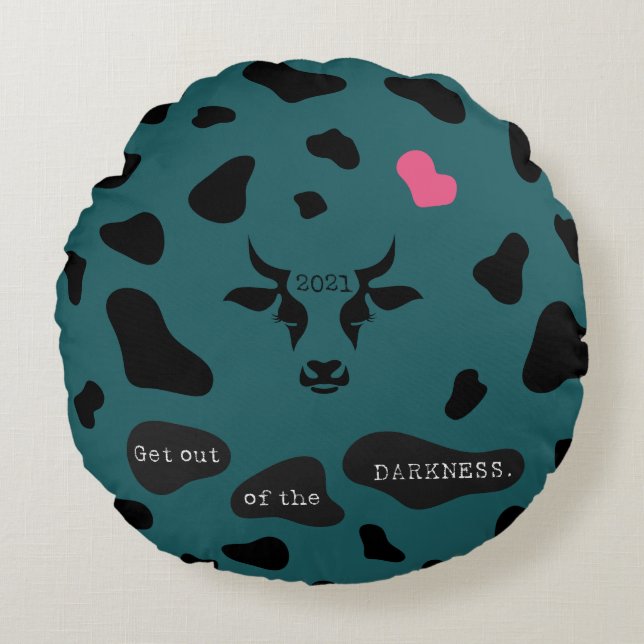 ALMOFADA REDONDA 世界が闇から抜け出せますように。 (Frente)