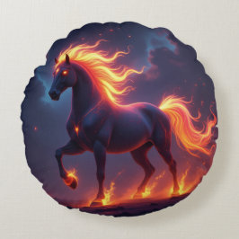 Almofada Redonda „2026 – Das Jahr des Feuerpferds“