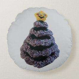 Almofada Redonda 2 Designs de Travesseiro de Árvore de Natal Amigur