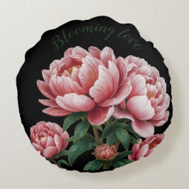 Almofada Redonda 2 lados preto e branco travesseiro decorativo de a