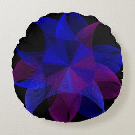 Almofada Redonda 3D To 2D Geometric Cylinder Ring Round Pillow