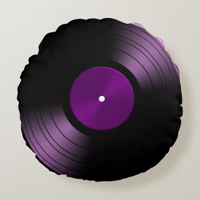 Almofada Redonda 70s Record Vinyl (Frente)