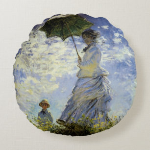 Almofada Redonda A Caminhada, Senhora com Parasol