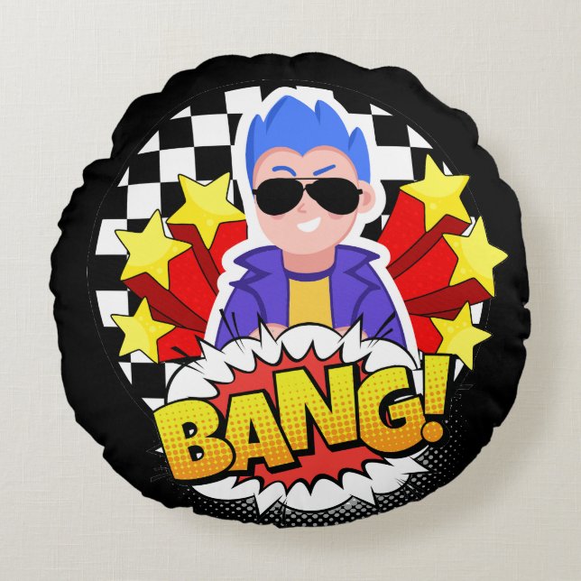 Almofada Redonda A cara do ataque (Frente)