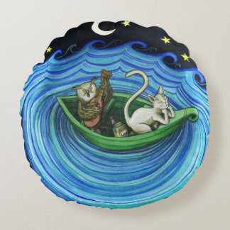 Almofada Redonda A Coruja e o Travesseiro decorativo Pussycat