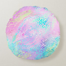 Almofada Redonda A Design 10 da Série Leopardo Iridescente