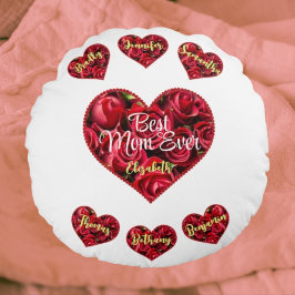 Almofada Redonda A melhor mae de tipografia do Dia de as mães moder