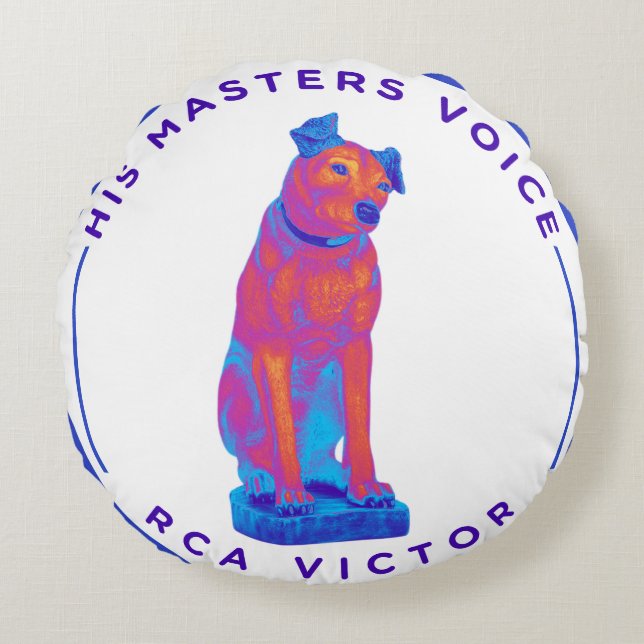 Almofada Redonda A Pop de Voz do Mestre (Frente)