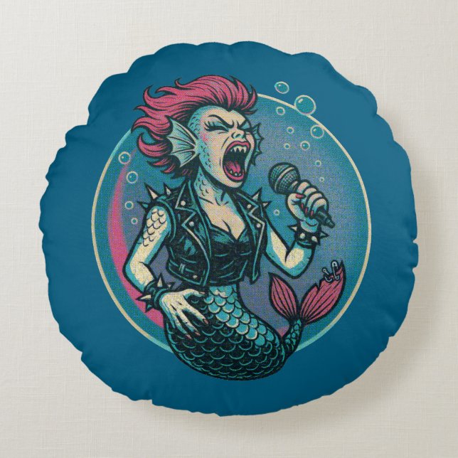 Almofada Redonda a Siren Blaring (Frente)