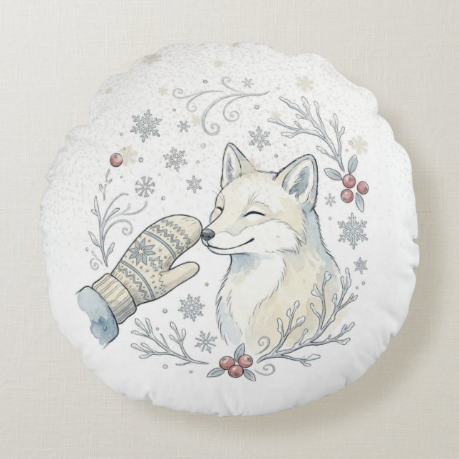 Almofada Redonda A Tender Winter Boop (Frente)