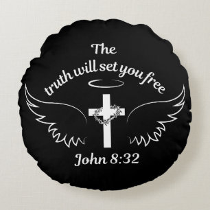 Almofada Redonda A Verdade Vai Libertar John 8:32