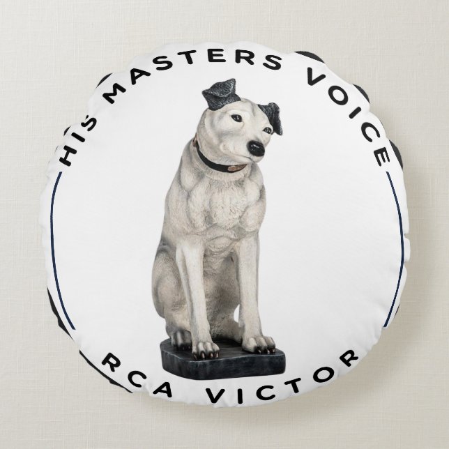 Almofada Redonda A Voz do Mestre (Frente)