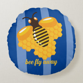 Almofada Redonda abelha voar para longe