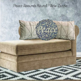Almofada Redonda Abes de Paz