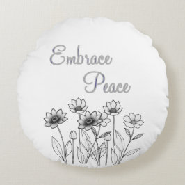 Almofada Redonda Abraçar a paz