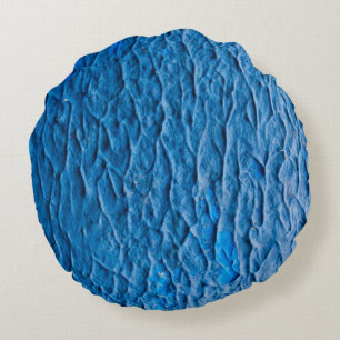 Almofada Redonda Abstract Cobalt Blue Textured Wall with Impasto Pa