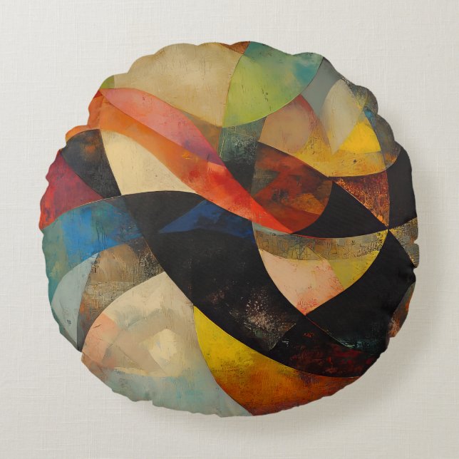 Almofada Redonda Abstrato (Frente)