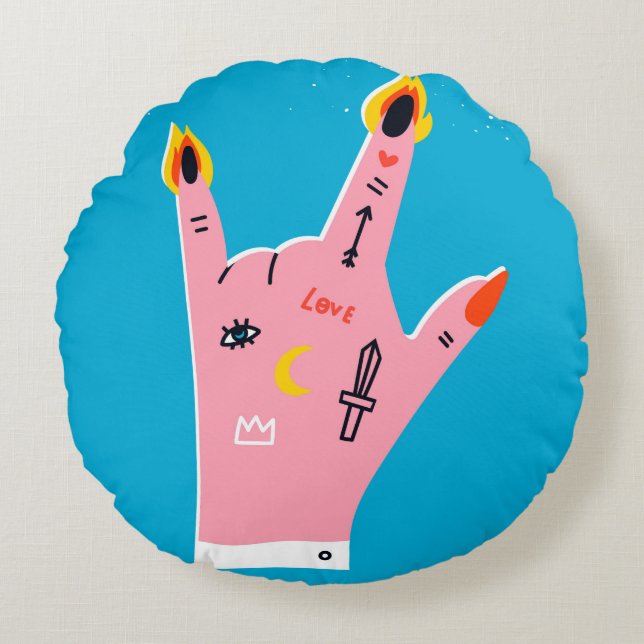 Almofada Redonda Abstrato (Frente)