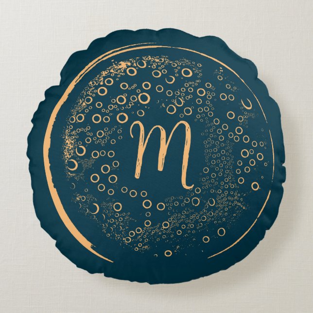 Almofada Redonda Abstrato Art - Personalizável (Frente)