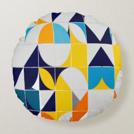 Almofada Redonda Abstrato colorido