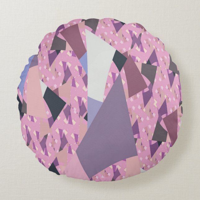 Almofada Redonda Abstrato DO SUNSET SAILS (Frente)