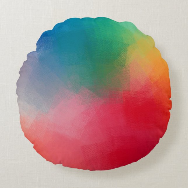 Almofada Redonda Abstrato elegante Modelo moderno de tendências col (Frente)