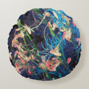 Almofada Redonda Abstrato Floral Fantasy