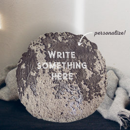 Almofada Redonda Abstrato preto e branco (parede rachada)