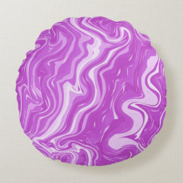 Almofada Redonda Abstrato sem costura Marble - Travesseiro decorati