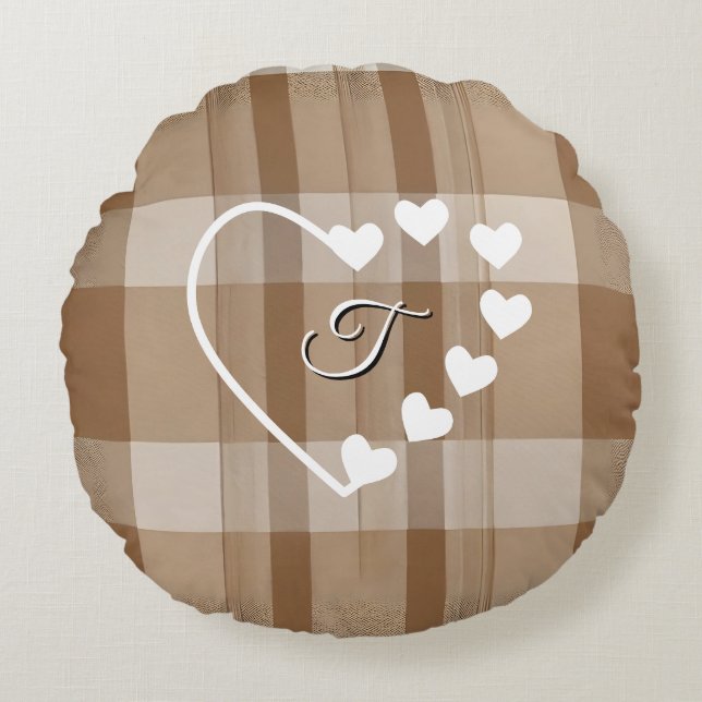 Almofada Redonda Ação de Graças de Xadrez Legista (Frente)