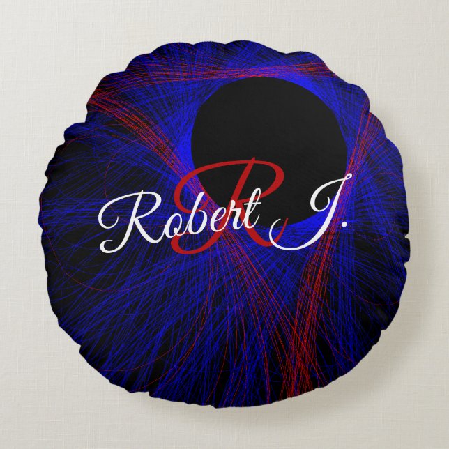 Almofada Redonda Accented Triangle Geometric Round Pillow (Frente)