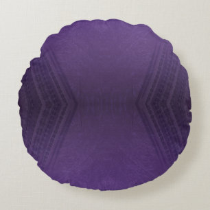 Almofada Redonda Aceitação Padrão de Boho Eclético Violet