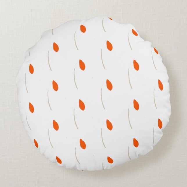 Almofada Redonda Acentos avermelhados naturais (Verso)