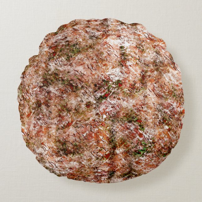 Almofada Redonda Acer Forest sob algodão ou rocha sob solo (Frente)