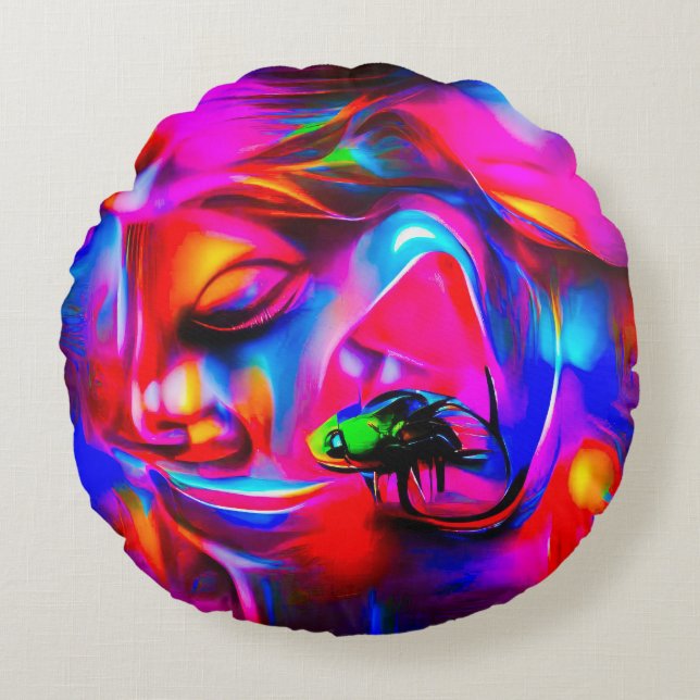 Almofada Redonda Acusticófobia 2 (Frente)