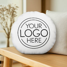 Almofada Redonda Adicione seu logotipo corporativo moderno minimali